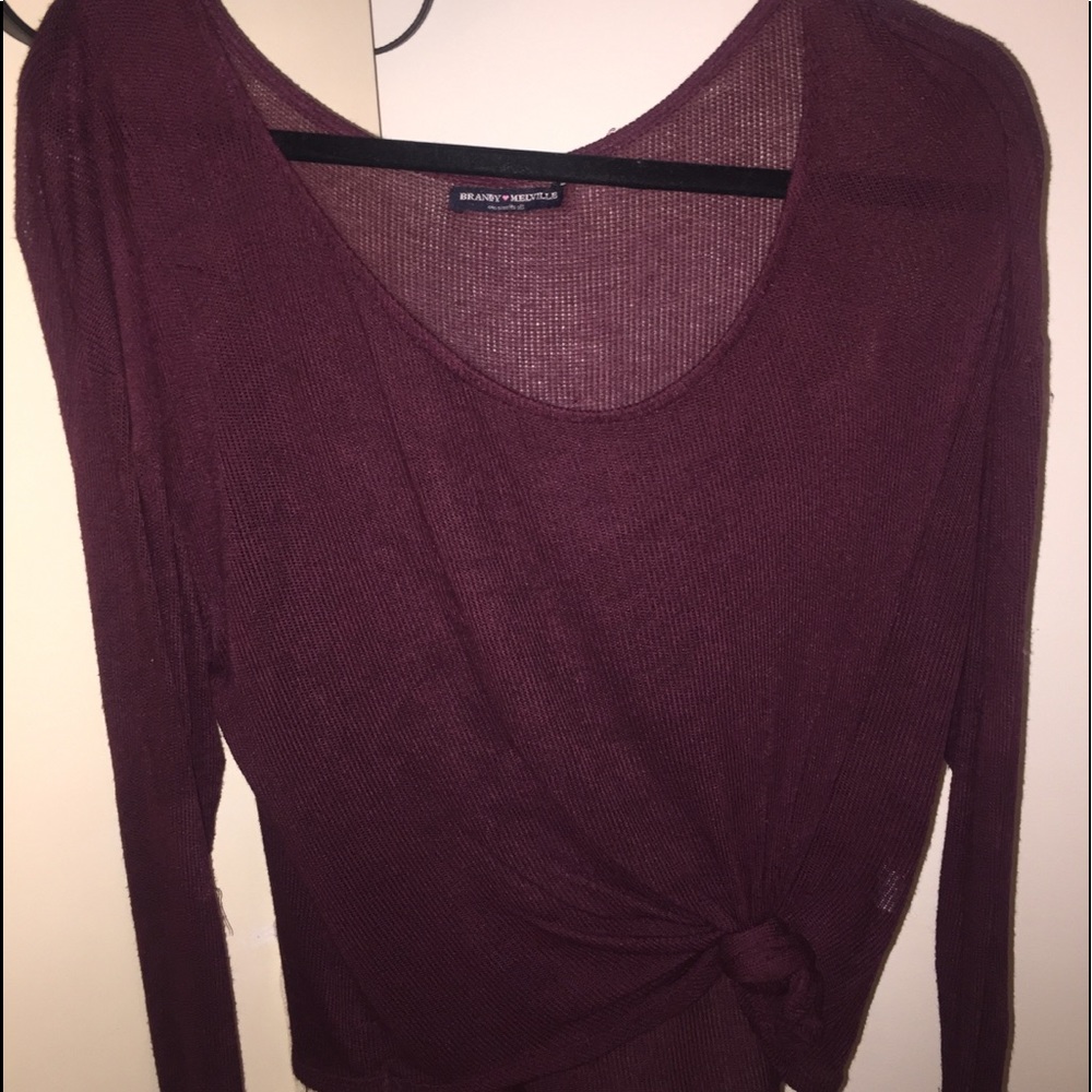 Brandy Melville long sleeve shirt maroon
